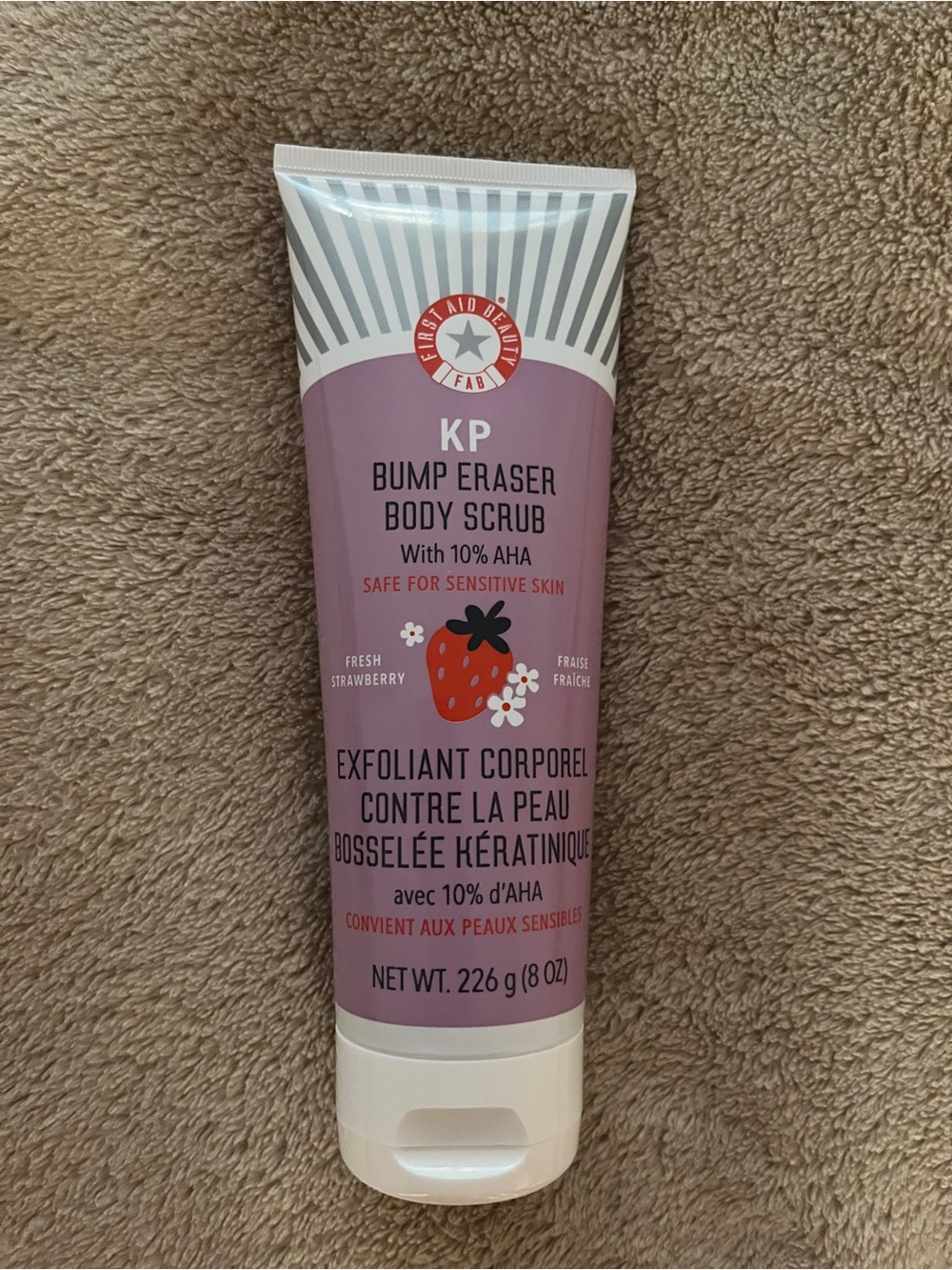 First Aid Beauty KP Bump Eraser Body Scrub 8oz - Fresh Strawberry